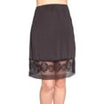 thumbnail image 7 of Hirigin Half Slip for Women Under Dresses Satin Lace Trim Long Underskirt   Knee Length Slip Skirt, 7 of 7