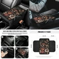 thumbnail image 6 of Jeiento Aesthetic Mushroom Car Seat Covers Full Sets of 14 Steering Wheel Cover Seat Belt Pad Floral Car Garbage Can Coaster Car Armrest Cover Gear Shift Cover Rearview Mirror Cover for Truck Sedan, 6 of 7