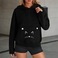thumbnail image 5 of Yteetum Hoodies for Women Oversized Drawstring Front Carry Pet Pouch Pullover Hooded Sweatshirts Womens Pet Graphic Print Loose Pet Big Pockets Long Sleeve Hooded Sweatshirt Fall Clothes Clothes, 5 of 7