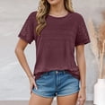 thumbnail image 2 of Gerichy Womens Summer Tops, Blouses for Women Short Sleeve Lace Tops Dressy Casual Tees, Sizes S-2XL Womens Summer Short Sleeve Shirts Trendy T Shirts Dressy Casual Blouses Crew Neck Tunic, 2 of 6