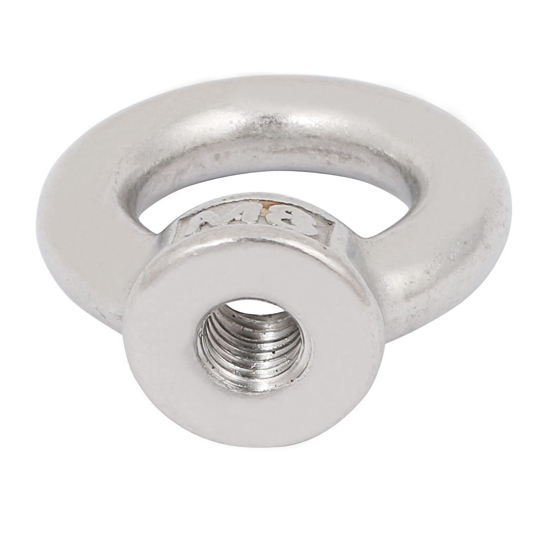 Unique Bargains M8 Female Thread 316 Stainless Steel Ring Shaped Lifting Eye Nut 2Pcs