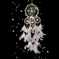 thumbnail image 4 of Dream Catcher, Feathers Tree of Life Style Dream Catcher with Lights & Healing Crystal Stone, Handmade Wall Hanging Dreamlike Decor for Bedroom Windows Wedding Party Wall Decor Art Craft Gift, 4 of 4