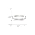 thumbnail image 2 of 14k White Gold Solid Polished Lightweight 2mm Ltw Flat Band Size 9.5 Ring Ring for Women and Men, 2 of 2