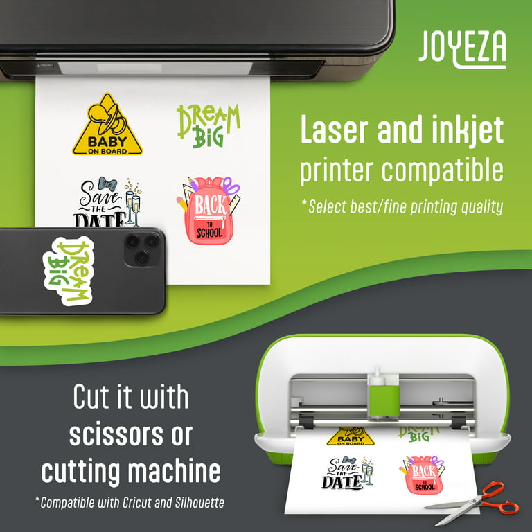  90% Clear Sticker Paper for Inkjet Printer (20 Sheets