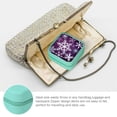 thumbnail image 3 of Shiartex Snowflakes Purple Airbrush Painting Jewelry Box for Mother's Day Gifts, Travel-Friendly Necklace, Ring, Earring Organizer Green, 3 of 5