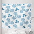 thumbnail image 1 of Blue White Tapestry, Various Size Repeating Triskel Celtic Triple Spiral Extensions Illustration, Fabric Wall Hanging Decor for Bedroom Living Room Dorm, 5 Sizes, Blue White, by Ambesonne, 1 of 1