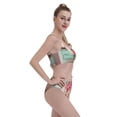 thumbnail image 2 of Kdxio Vintage Typewriter Floral for Womens High Waisted Bikini Top Sports Style Two Piece Bathing Suits, 2 of 5