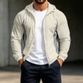 thumbnail image 6 of Men's Full Zip Hooded Windbreaker Lightweight Outdoor Hiking Jacket UPF Cooling Mesh Patchwork Quick Dry for Golf Fishing Size 3XL White-A, 6 of 7