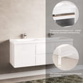 thumbnail image 2 of 60" Wall - Mounted Double Sink Bathroom Vanity | All - in - One Package for Quick Installation | Reinforced Acrylic and Quartz Countertop | Keeps Bathroom Tidy with Minimal Effort, 2 of 5
