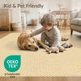 thumbnail image 4 of ODIKA Interlocking Lattice Motif Inspired Subtle Tonal Sisal Tight Refined Structured Pet Friendly & Kids Safe Play for Playroom, Bedroom, Reading Nook, 4 of 7