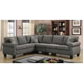 thumbnail image 2 of Furniture of America Contemporary Faux Linen Abel Sectional, Dark Gray, 2 of 3