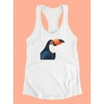 thumbnail image 3 of Exotic Toucan Racerback Tank Women -Annie Warren Designs, Female Large, 3 of 4