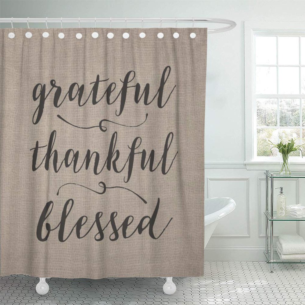 CYNLON Family Grateful Thankful Blessed Rustic Script Inspiration