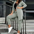 thumbnail image 2 of Hoodies and Sweatpants Sets Womens 2024 Casual Warm Loungewear Fall Winter Fleece Lined Workout Sets for Going Out Hiking, 2 of 8