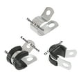 thumbnail image 5 of Unique Bargains Stainless Steel Cable Clamp Rubber Cushioned Metal Pipe Clamp Fastener for Car 10 Pcs 12.7*15mm 1/2inch, 5 of 6