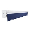 thumbnail image 6 of Awntech 24 Ft Destin Right Motorized Heavy Duty Patio Retractable Awning with Protective Hood (288in x 10.38in x 120in), Navy, 6 of 6