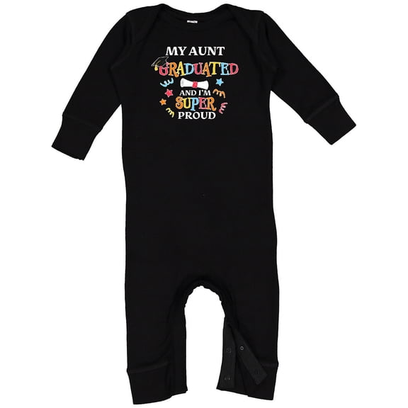 Inktastic My Aunt Graduated and I'm Super Proud Baby Romper Coveralls