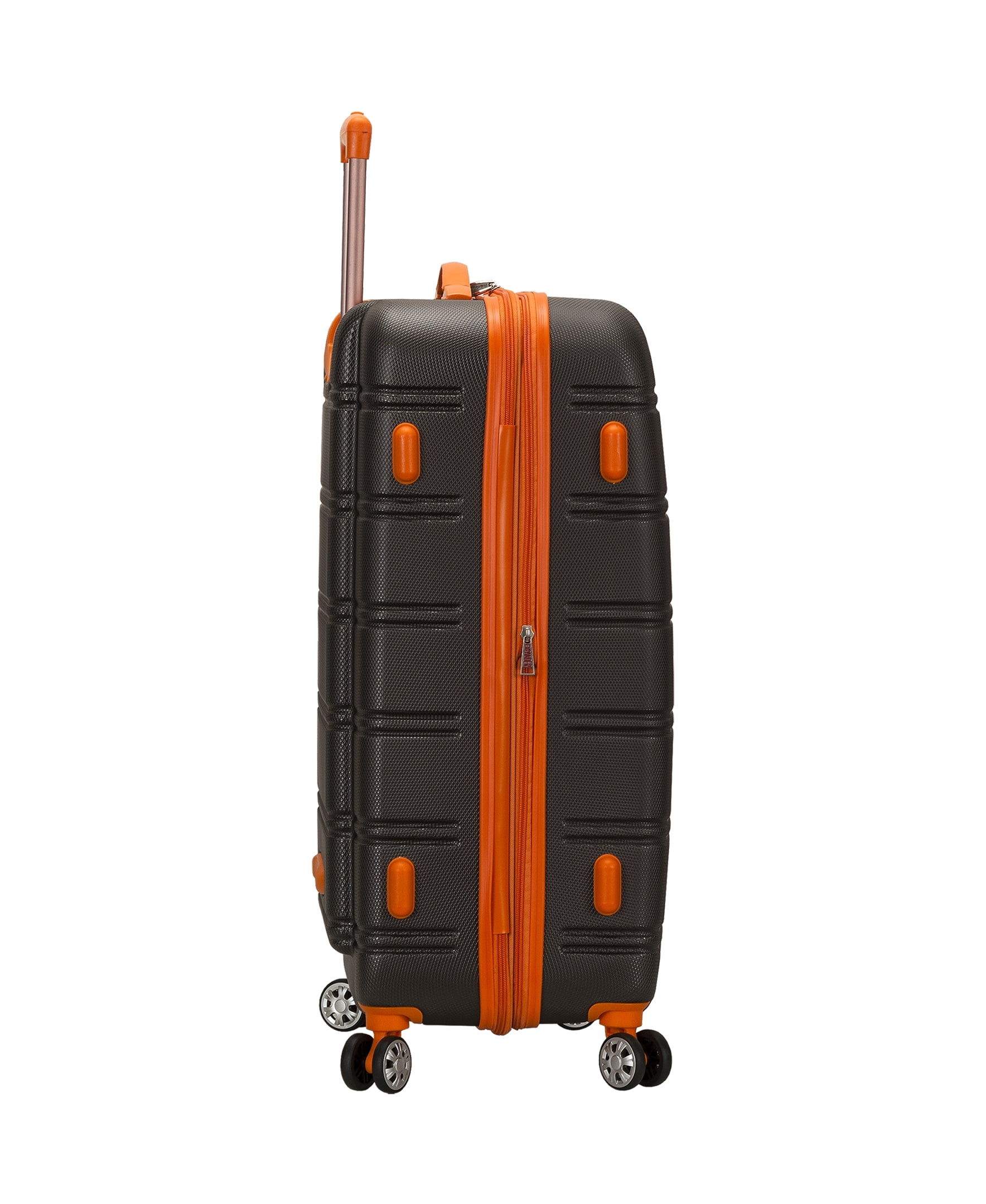 small orange suitcase