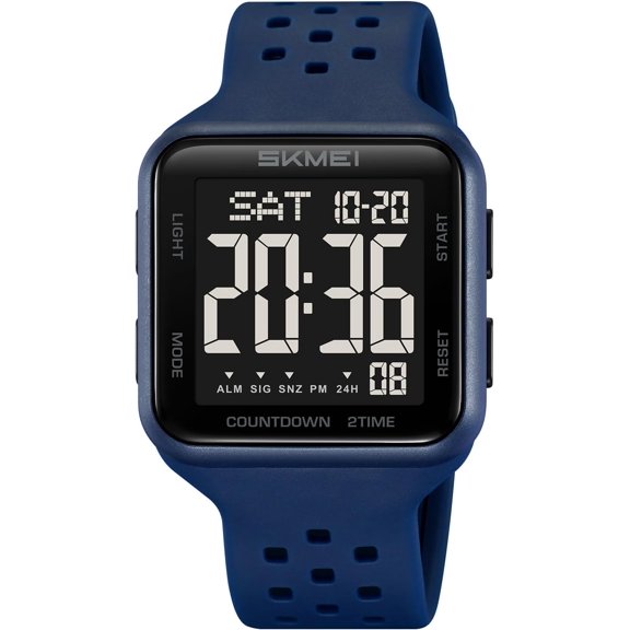Men's Sports Watches Waterproof Military Digital Watches for Men with Multifunction Alarm Dual Time Zones Stopwatch
