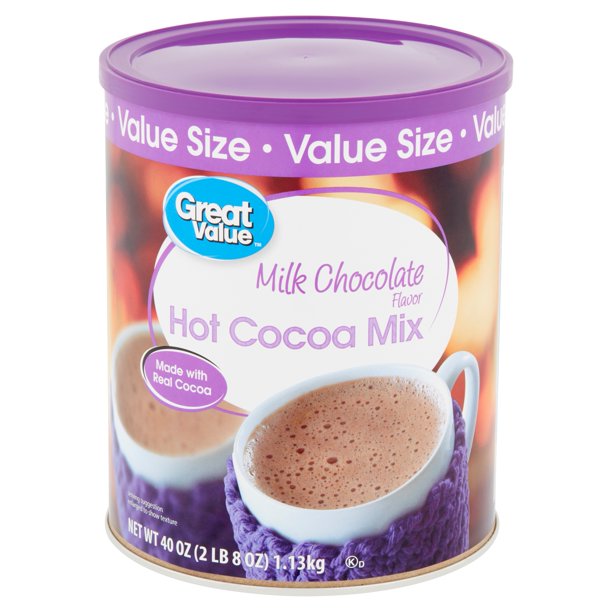 Great Value Milk Chocolate Flavor Hot Cocoa Mix Value Size, 40 oz