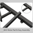 thumbnail image 3 of Size Metal Platform Bed Frame/Victorian Style Headboard and Footboard/Steel Slat Support/Easy Assembly/No Box Spring Needed/Underbed Storage/Noise Free/Black, 3 of 6