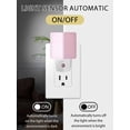 thumbnail image 2 of Night Lights Auto Sensor Pink Linen Texture Plug-in LED Nightlights Lamp Dusk to Dawn for Living Room, Bedroom, Bathroom, Hallway, Stairways Home Wall Decor, Farmhouse Solid Color Night Light, 2 of 9