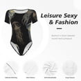 thumbnail image 6 of Balery Jellyfish Women's Short Sleevee Crew Neck Bodysuit Tops Short Sleeve Tops Basic-XX-Large, 6 of 9