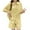Yellow, variant on tarylea Summer Pajamas Set for Women Built in Bra Button down 3/4 Sleeve Lapel Shirts Mid Rise Shorts Solid Color Casual Comfy Stretch Loungewear Suits