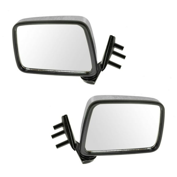 TRQ Chrome Manual Side View Mirrors Pair Set for Pathfinder D21 Hardbody Pickup MRA09643 Fits select: 1995-1997 NISSAN TRUCK, 1993-1994 NISSAN D21
