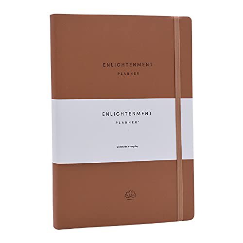 Enlightenment Planner / Carnet de Notes Mensuel Hebdomadaire Non Daté 12 Mois, Calendrier & Journal de Productivité / Suivre & Augmenter la Productivité Bonheur Passion But Humeur Méditation & Réflexion