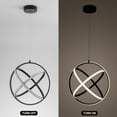 thumbnail image 5 of Modern LED Pendant Lights, Contemporary Dimmable Chandeliers, Adjustable Circle 3 Rings Ceiling light Fixture, Creative 4500K Pendant Light for Dining Room Living room Bedroom Kitchen Island Hall, 5 of 7
