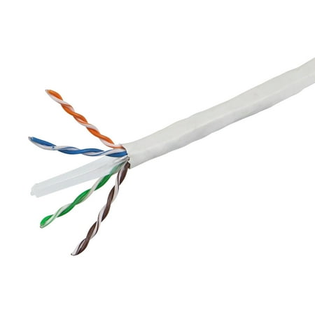 Monoprice Cat6 Ethernet Bulk Cable - Network Internet Cord - Solid, 350Mhz, UTP, CMR, Riser Rated,  Pure Bare Copper Wire, 23AWG, No Logo, 1000ft,