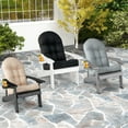 thumbnail image 2 of Costway Adirondack Chair HIPS Adirondack Chair with Cup Holder & Cushion Grey, 2 of 8