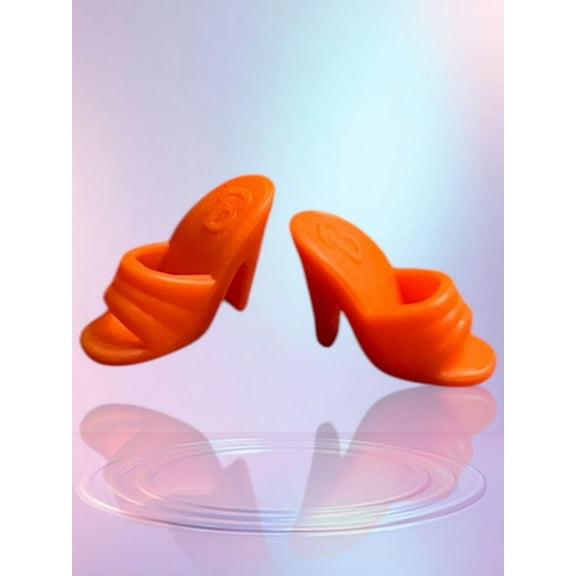 Lol Surprise Doll OMG Bratz Shoes Orange Peep Toe Heels
