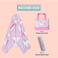thumbnail image 3 of Toalla Wildkin Kids con capucha para playa, 100% algodón, unicornio, 3 of 7