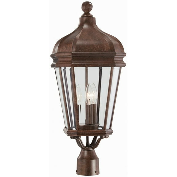 Minka Lavery Harrison 25" High Vintage Rust Post Mount Outdoor Light