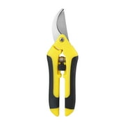 Garden Pruning Shears Stainless Steel Blades Handheld Pruners With Pulley Lever For Effort Saving Trimming Shrubs Branches Made Of Steel In Yellow Color Yellow