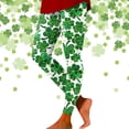 thumbnail image 5 of Shadoumai St Patricks Day Leggings For Women Casual Printed Shamrock Stretchy Irish Green Tights Tummy Control Workout Yoga Pants, 5 of 5