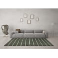 thumbnail image 3 of Ahgly Company Indoor Rectangle Checkered Light Blue Modern Area Rugs, 5' x 7', 3 of 4