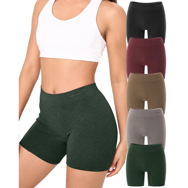 Bragas cortas BAMBOO COOL para mujer sin costuras, paquete de 5