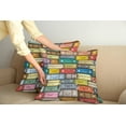 thumbnail image 2 of Ambesonne Vintage Throw Pillow Cover 2 Pack, Colored Travel Suitcase, 16", Multicolor, 2 of 7