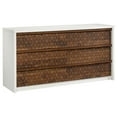 thumbnail image 1 of Pemberly Row 6 Drawer Double Dresser in Soft White and Walnut, 1 of 9