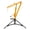 Yellow, variant on Riedhoff Hydraulic Pickup Truck Crane, 360° Swivel, 2 Inch Hitch Receiver, 1000 Lbs Max, Red
