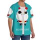 thumbnail image 2 of Balery Cute Santa Claus Camisa Casual de Manga Corta con Botones para Hombre, Texturizada, Estilo Cubano, para Playa, Verano-XX-Large, 2 of 5