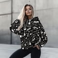 thumbnail image 4 of COEQINE Sweatshirts Pullover Women's Hoodies Oversized Long Sleeves Fashion Y2K Casual Wear Crewneck Loose Fit Cozy Hooded Women Musical Instruments Fall Winter Outfits Clothes, 2XL, 4 of 7