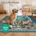 thumbnail image 4 of ODIKA 4'x6' Ultra-Soft Area Rug, Ocean Entry Themed Teal Bathroom Long Nautical Turtle Beachy Playful Expressive None Washable, Bare feet friendly, Silk-Touch for Bedroom Home office, 4 of 7