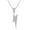 White Gold, variant on Round Shape White Natural Diamond Lightning Bolt Pendant Necklace 10k Solid White Gold (0.26 Cttw)