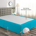 thumbnail image 2 of Turquoise Blue Solid Pleated Bed Skirt King Size -10 Inch Drop Split Corner Pleated Bedskirts -Microfiber Box Pleated Bedskirts - Never Lift Your Mattress - Hotel Quality Bed Skirt, 2 of 8