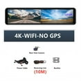 thumbnail image 3 of 4K 3840*2160P 12 Inch Car DVR Dash Cam GPS Rear View Mirror 1080P Car Camera Video Recorder Park Monitor ,Clear Images, 3 of 7
