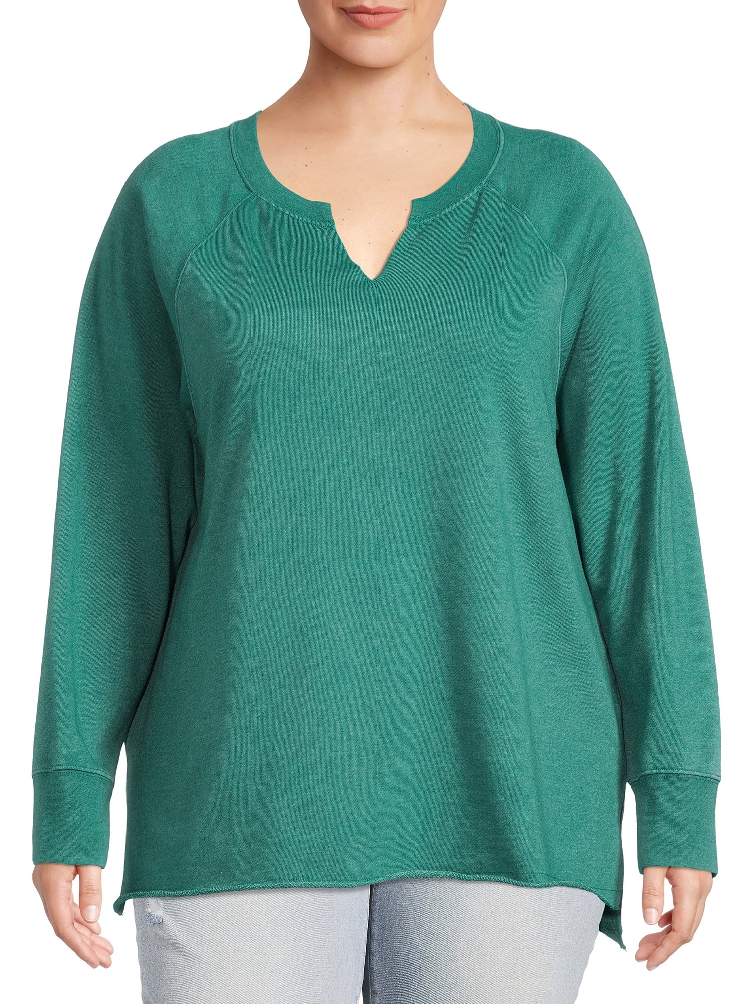 Terra & Sky Women's Plus Size French Terry Sweatshirt